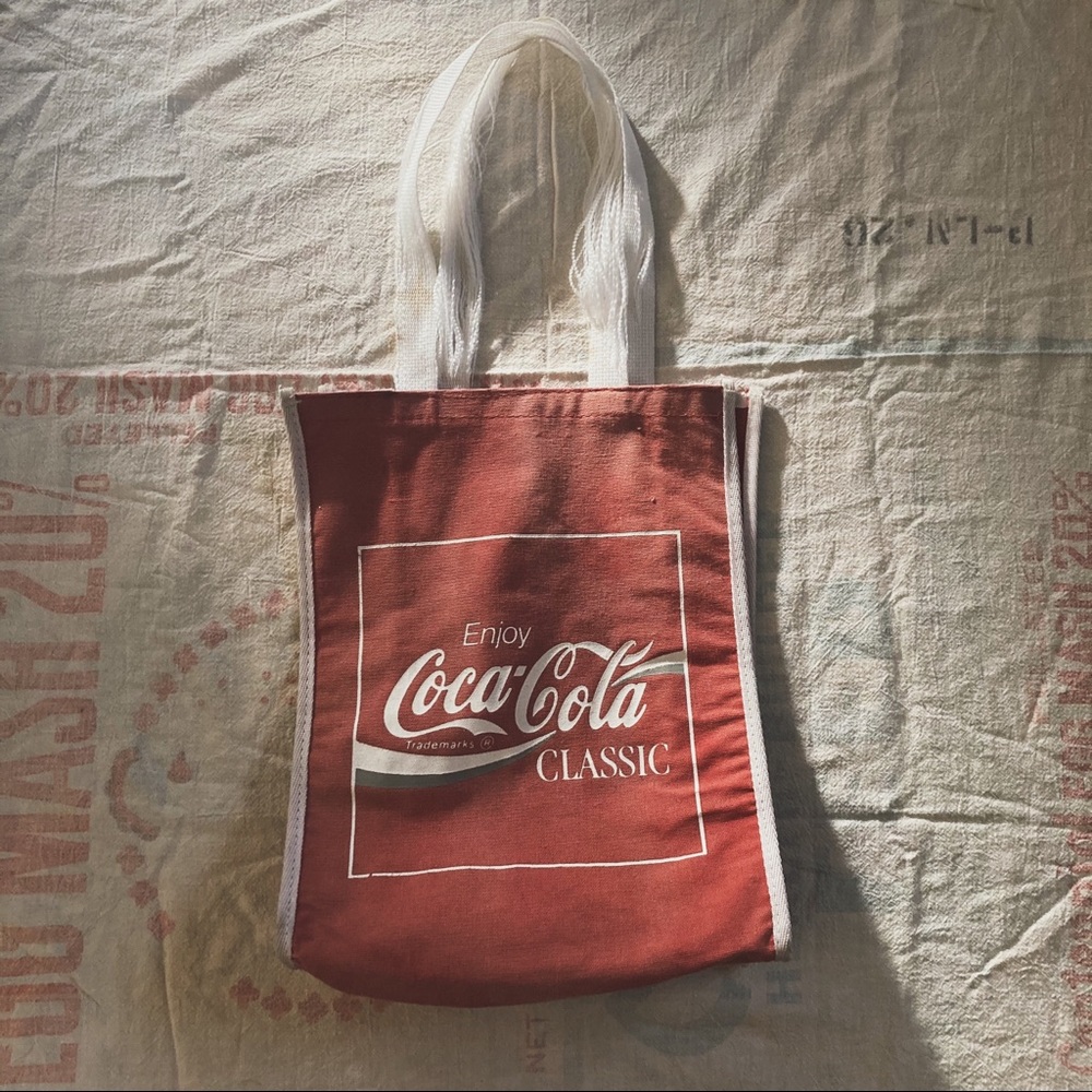 Vintage 70’s Coca Cola Tote Bag Thrashed Handles